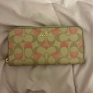 Coach monogram heart wallet